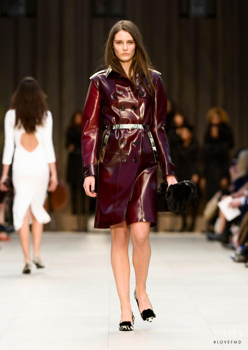 Charlotte Wiggins featured in  the Burberry Prorsum fashion show for Autumn/Winter 2013