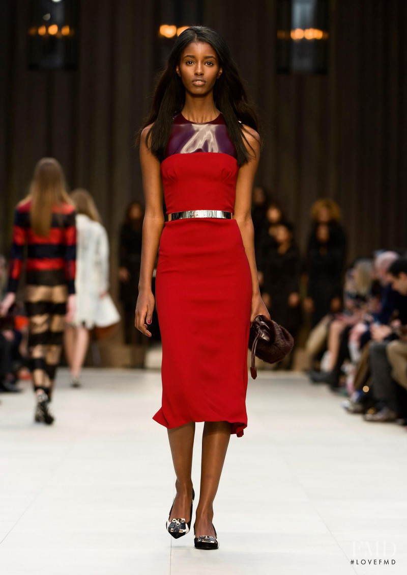 Senait Gidey featured in  the Burberry Prorsum fashion show for Autumn/Winter 2013