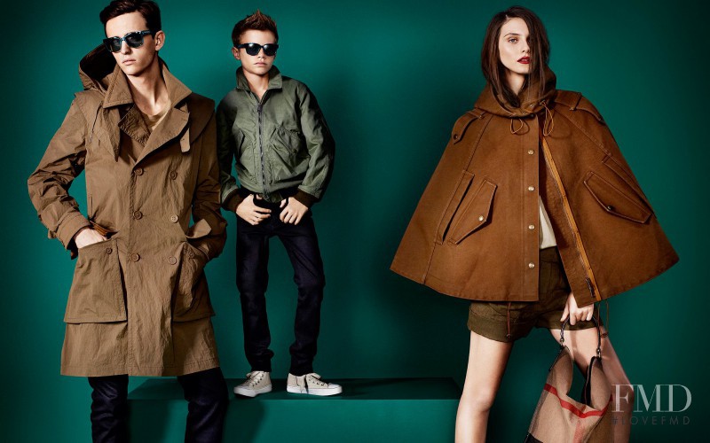 Charlotte Wiggins featured in  the Burberry advertisement for Spring/Summer 2013