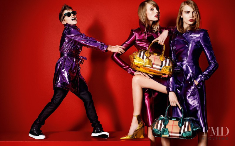 Cara Delevingne featured in  the Burberry advertisement for Spring/Summer 2013