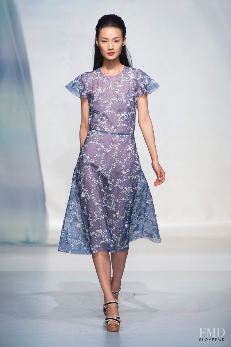 Gia Tang featured in  the Luisa Beccaria fashion show for Spring/Summer 2014