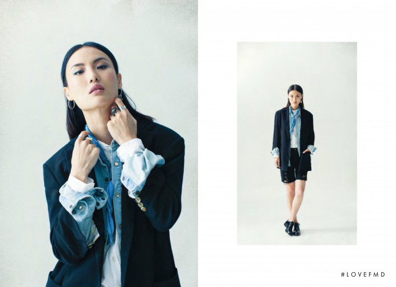 Gia Tang featured in  the (+)people advertisement for Spring/Summer 2014