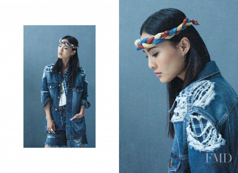 Gia Tang featured in  the (+)people advertisement for Spring/Summer 2014