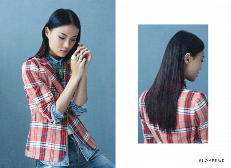 Gia Tang featured in  the (+)people advertisement for Spring/Summer 2014