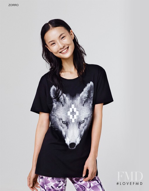 Gia Tang featured in  the Marcelo Burlon County of Milan lookbook for Spring/Summer 2014