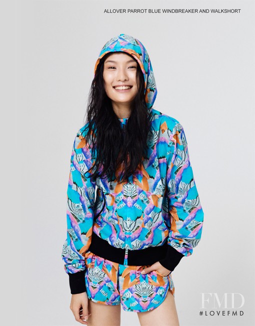 Gia Tang featured in  the Marcelo Burlon County of Milan lookbook for Spring/Summer 2014