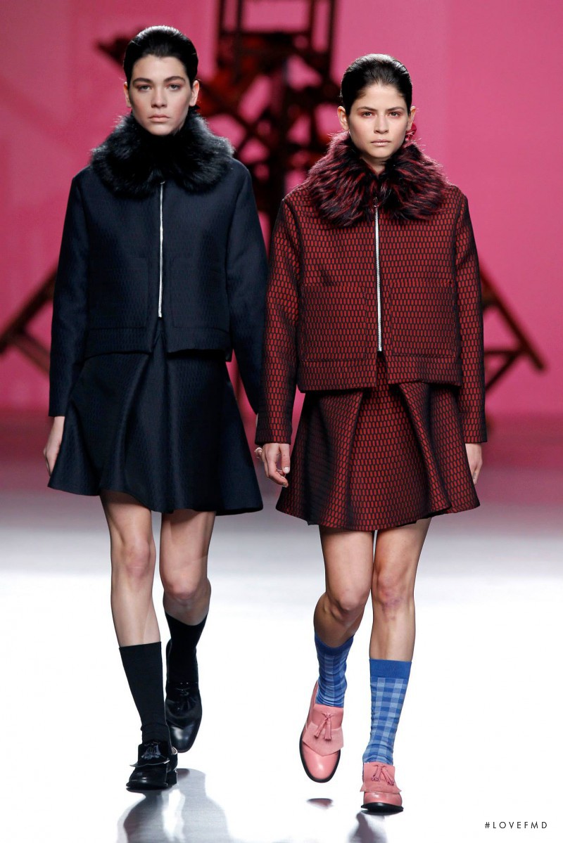 Alba Galocha featured in  the Moises Nieto fashion show for Autumn/Winter 2015