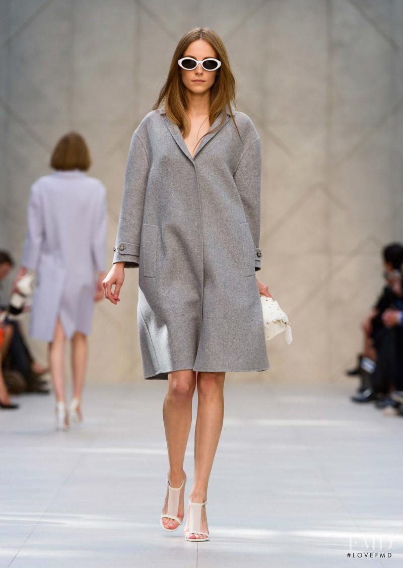 Camilla Babbington featured in  the Burberry Prorsum fashion show for Spring/Summer 2014