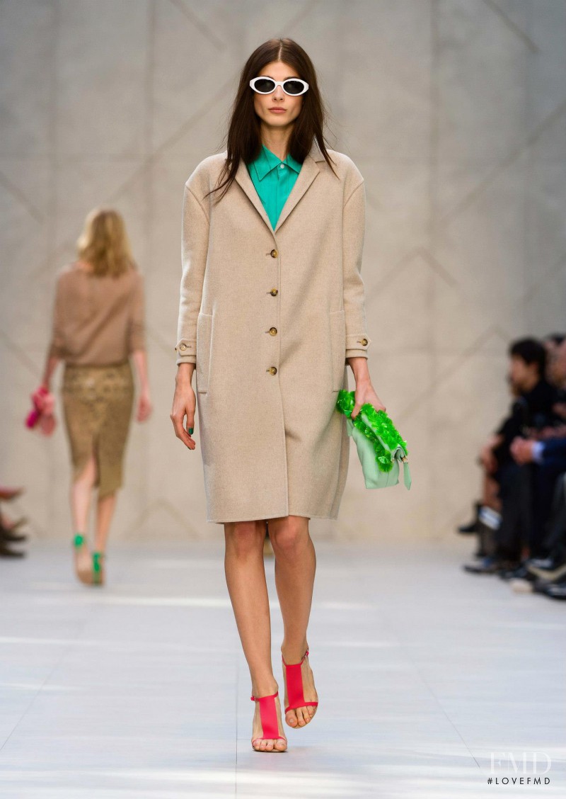 Larissa Hofmann featured in  the Burberry Prorsum fashion show for Spring/Summer 2014