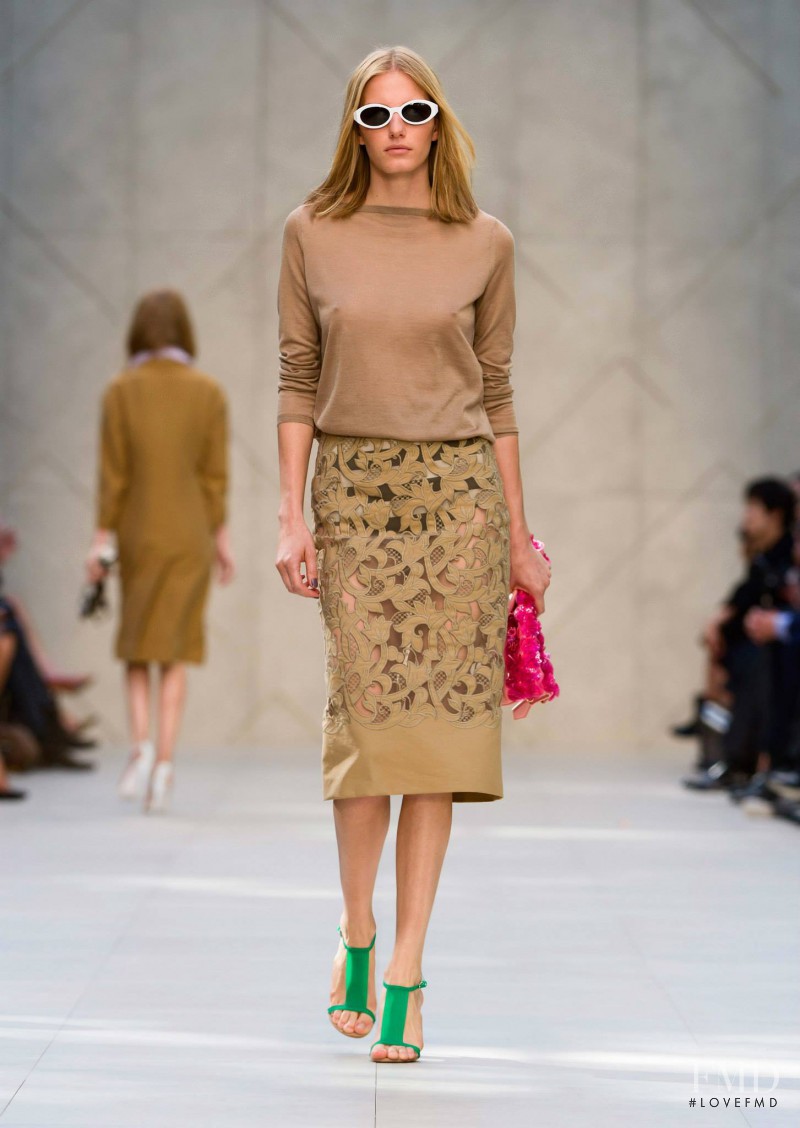 Marique Schimmel featured in  the Burberry Prorsum fashion show for Spring/Summer 2014