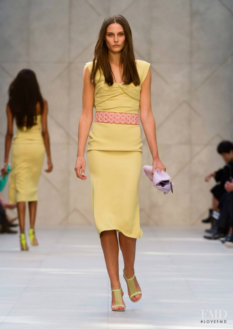 Charlotte Wiggins featured in  the Burberry Prorsum fashion show for Spring/Summer 2014
