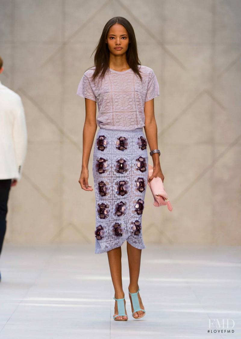 Malaika Firth featured in  the Burberry Prorsum fashion show for Spring/Summer 2014