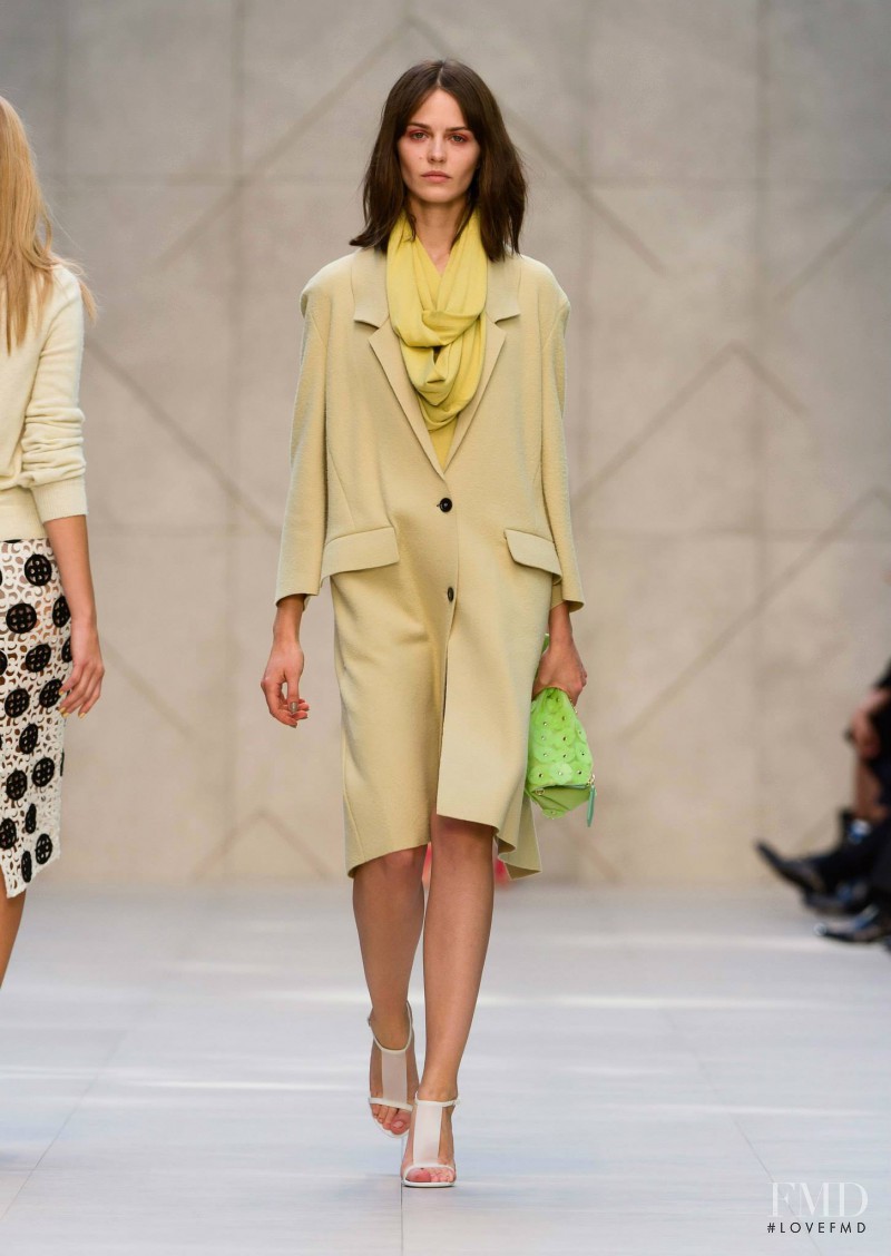 Marta Dyks featured in  the Burberry Prorsum fashion show for Spring/Summer 2014