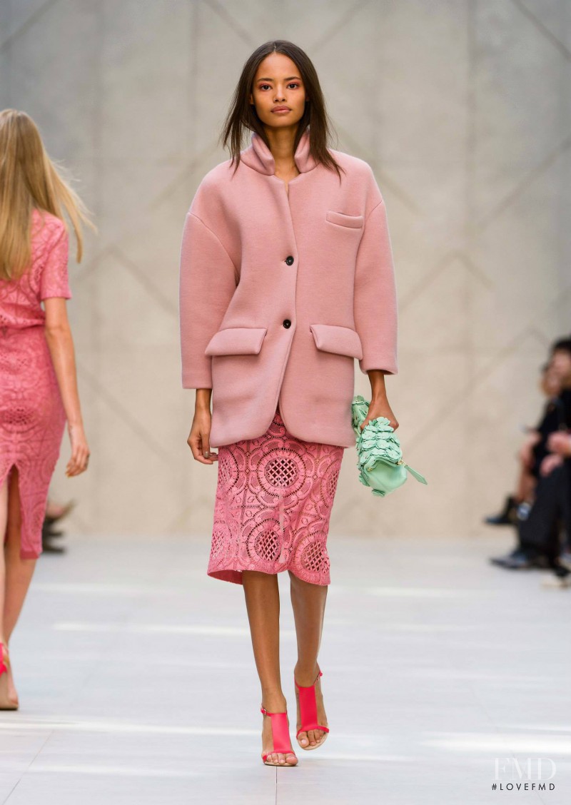 Malaika Firth featured in  the Burberry Prorsum fashion show for Spring/Summer 2014