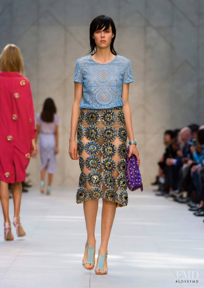 Edie Campbell featured in  the Burberry Prorsum fashion show for Spring/Summer 2014