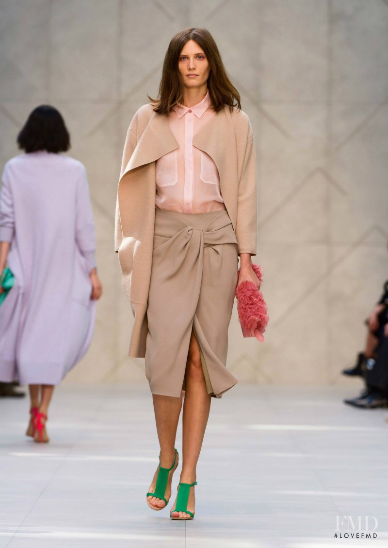 Drake Burnette featured in  the Burberry Prorsum fashion show for Spring/Summer 2014