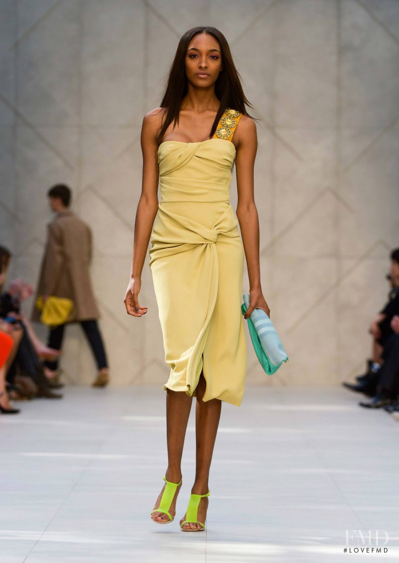 Jourdan Dunn featured in  the Burberry Prorsum fashion show for Spring/Summer 2014