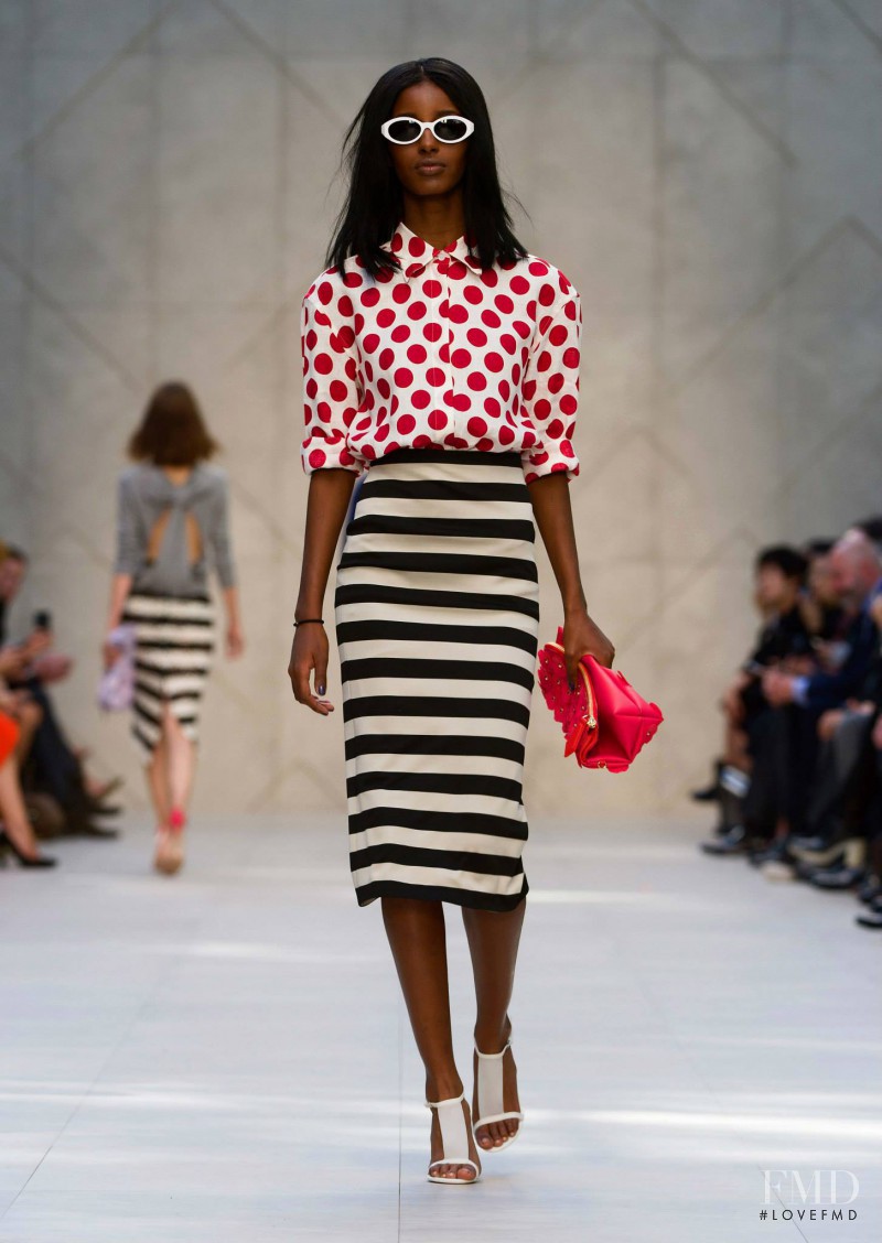 Senait Gidey featured in  the Burberry Prorsum fashion show for Spring/Summer 2014