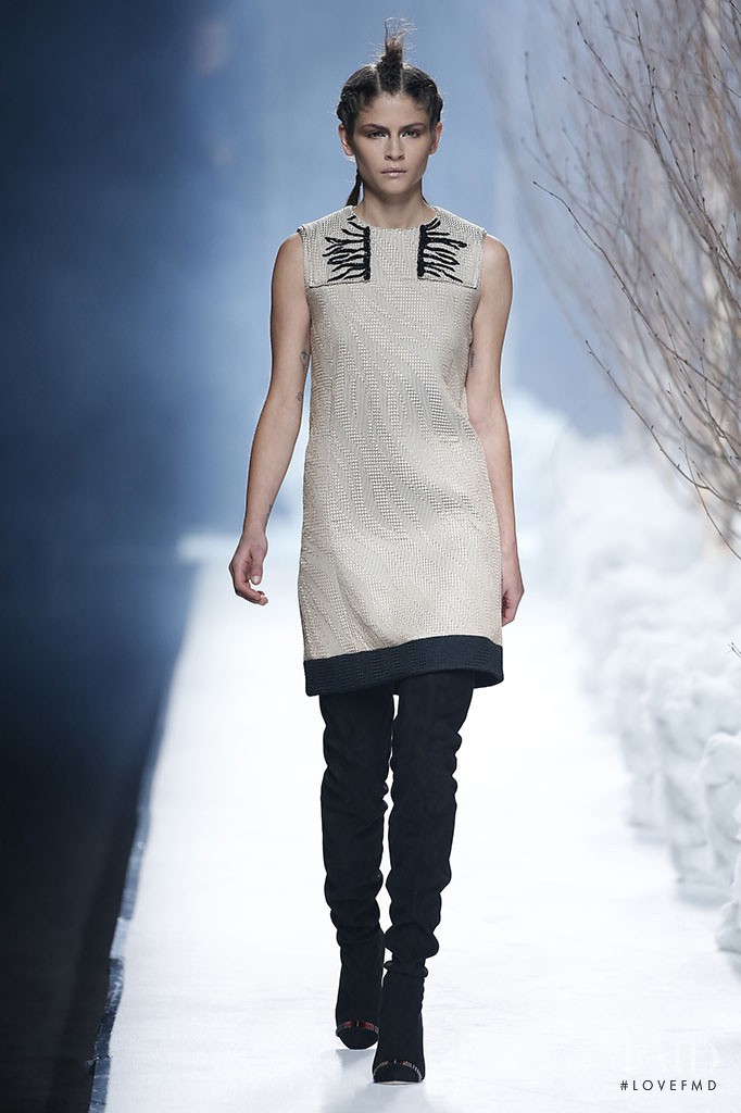 Alba Galocha featured in  the Maria Escote fashion show for Autumn/Winter 2015