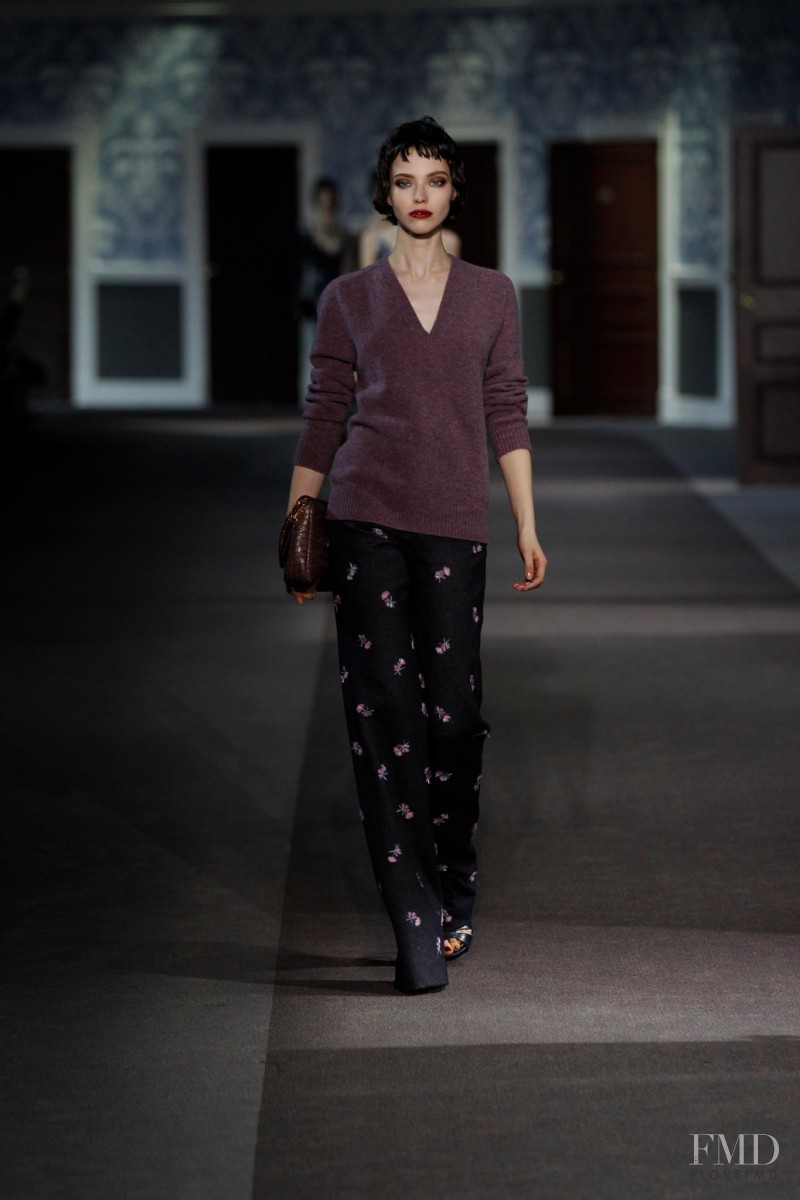 Sasha Luss featured in  the Louis Vuitton fashion show for Autumn/Winter 2013