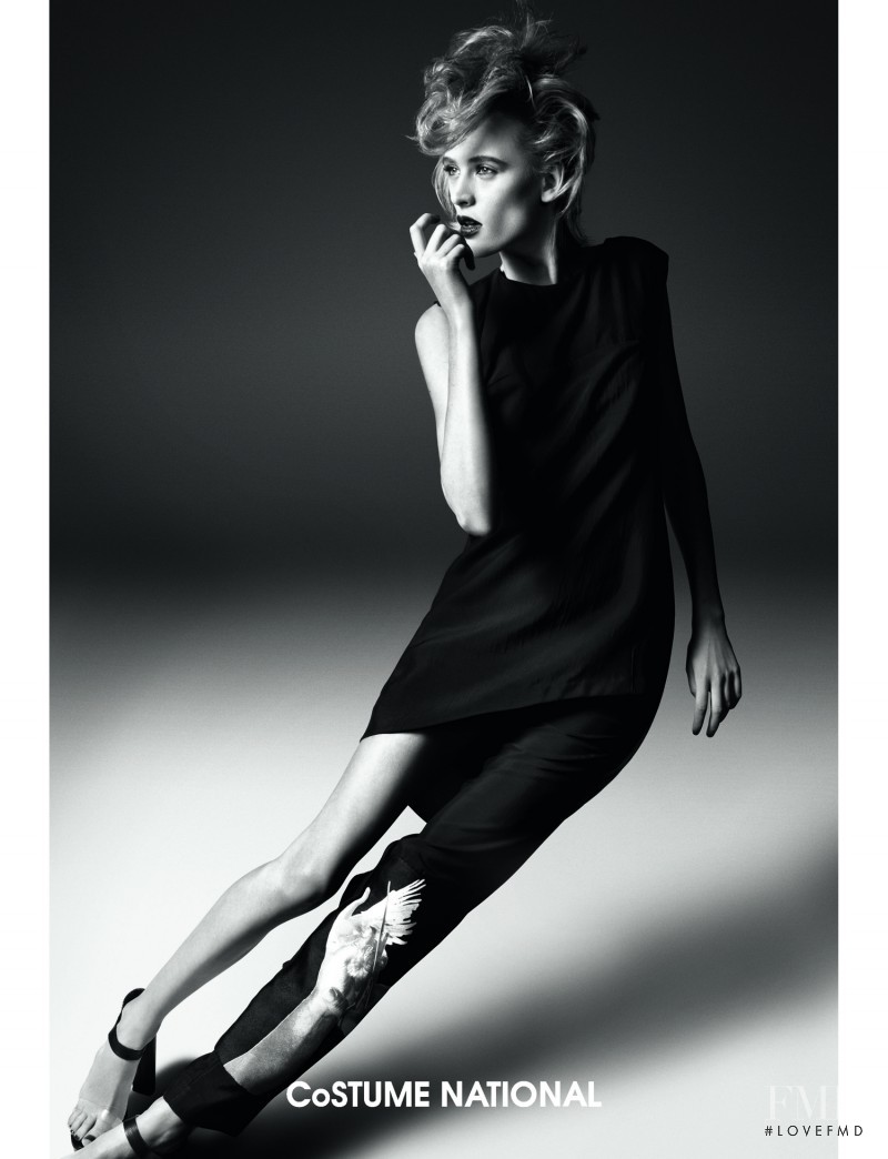 Milou van Groesen featured in  the Costume National advertisement for Spring/Summer 2013