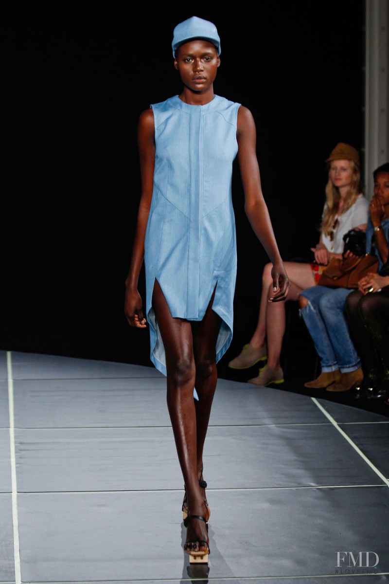 Ajak Deng featured in  the Jen Kao fashion show for Spring/Summer 2013