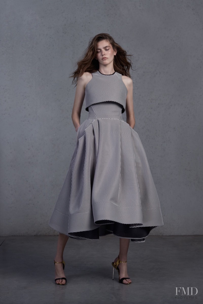 Lara Carter featured in  the Toni Maticevski fashion show for Resort 2016