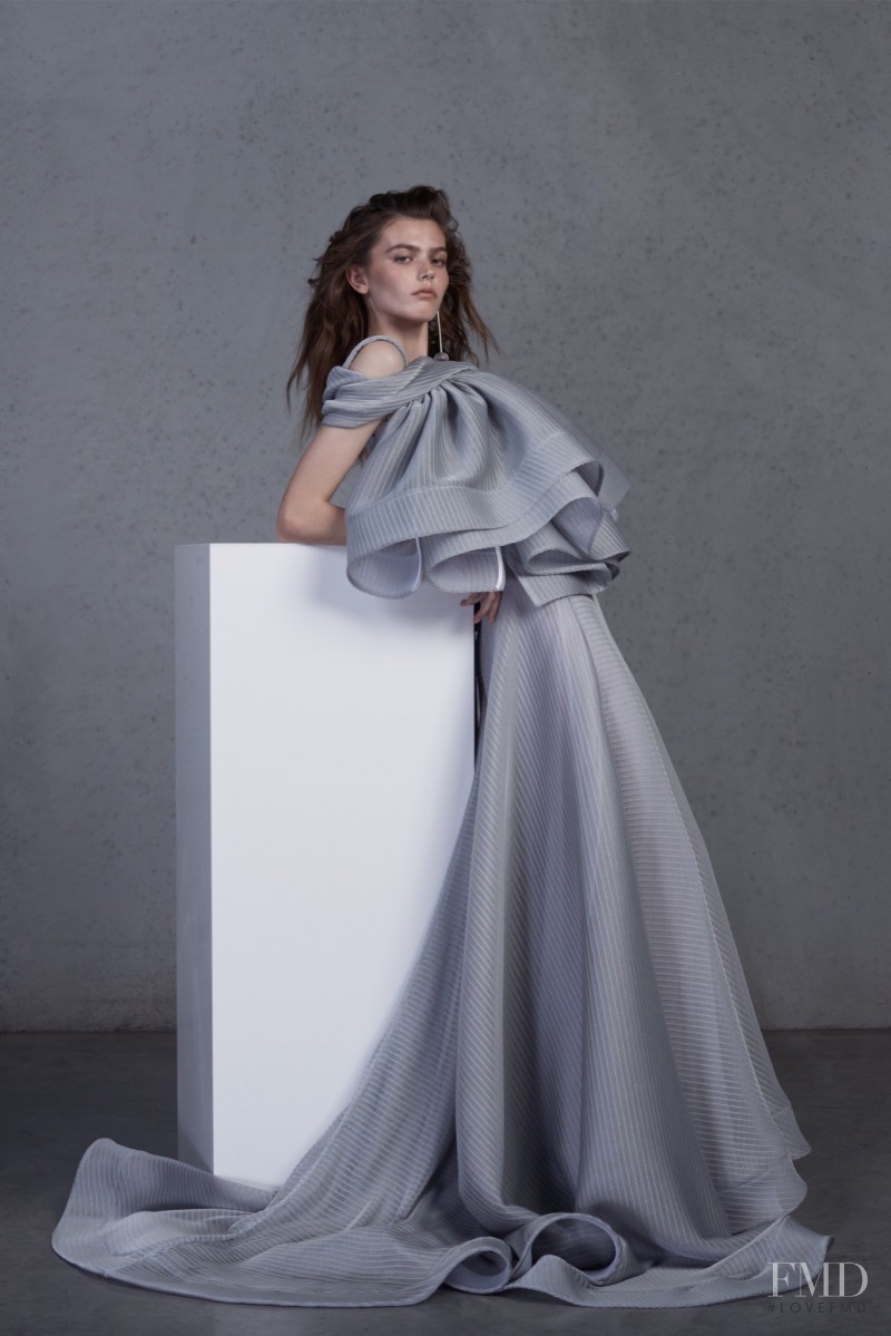 Lara Carter featured in  the Toni Maticevski fashion show for Resort 2016