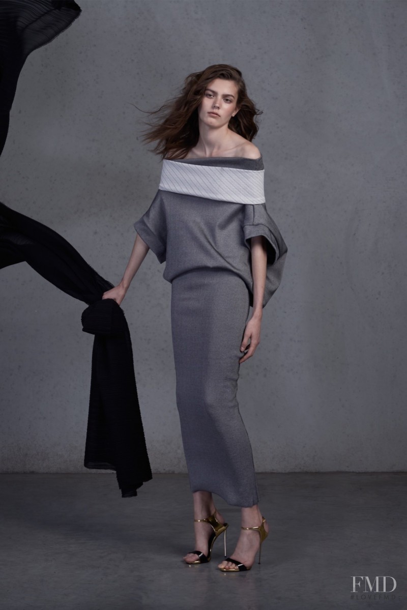 Lara Carter featured in  the Toni Maticevski fashion show for Resort 2016