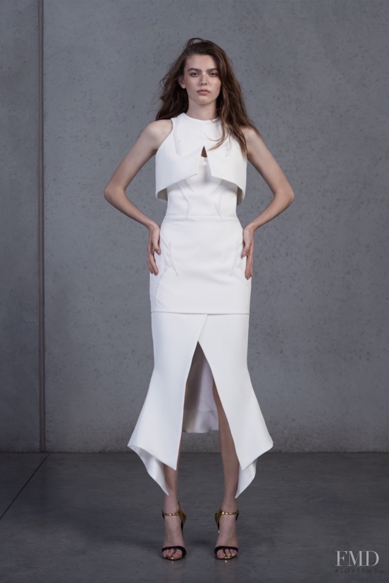 Lara Carter featured in  the Toni Maticevski fashion show for Resort 2016