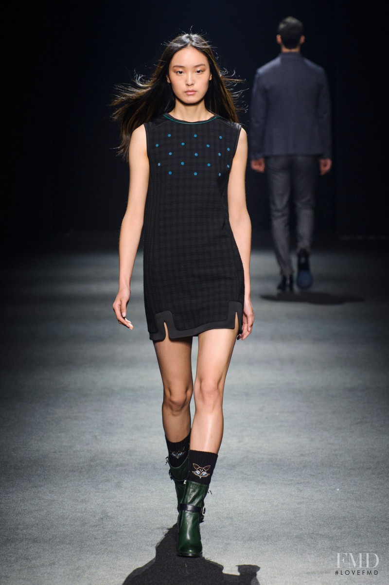 Yue Han featured in  the Massimo Rebecchi fashion show for Autumn/Winter 2015