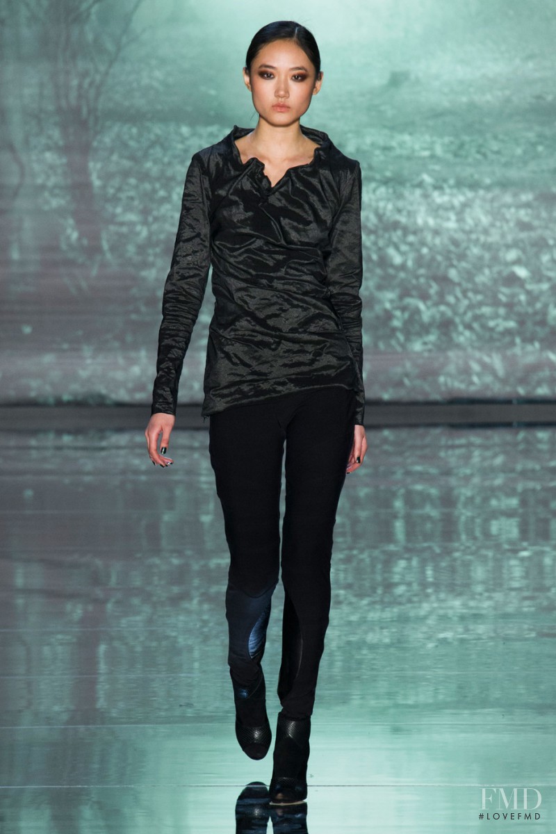 Ashley Foo featured in  the Nicole Miller fashion show for Autumn/Winter 2015