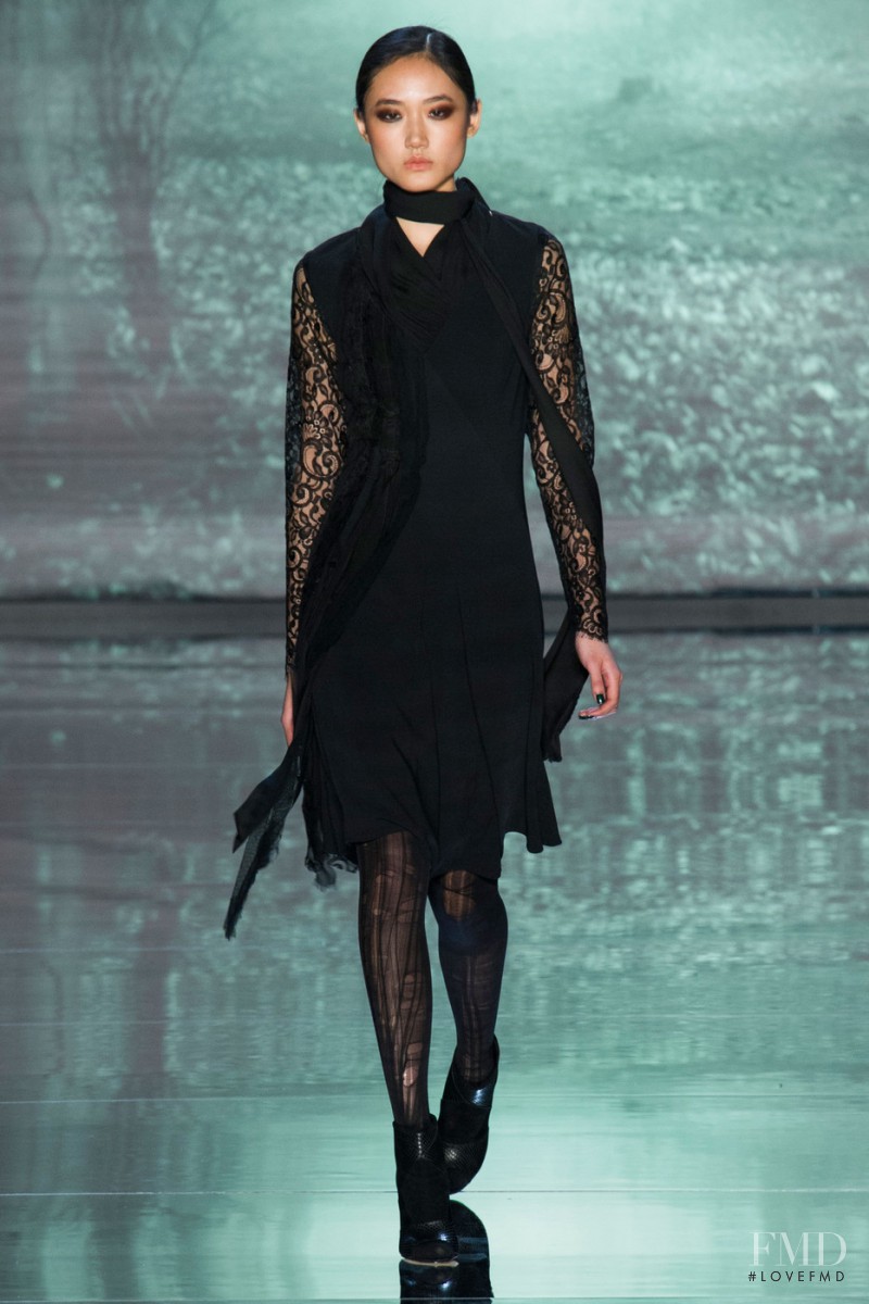 Ashley Foo featured in  the Nicole Miller fashion show for Autumn/Winter 2015