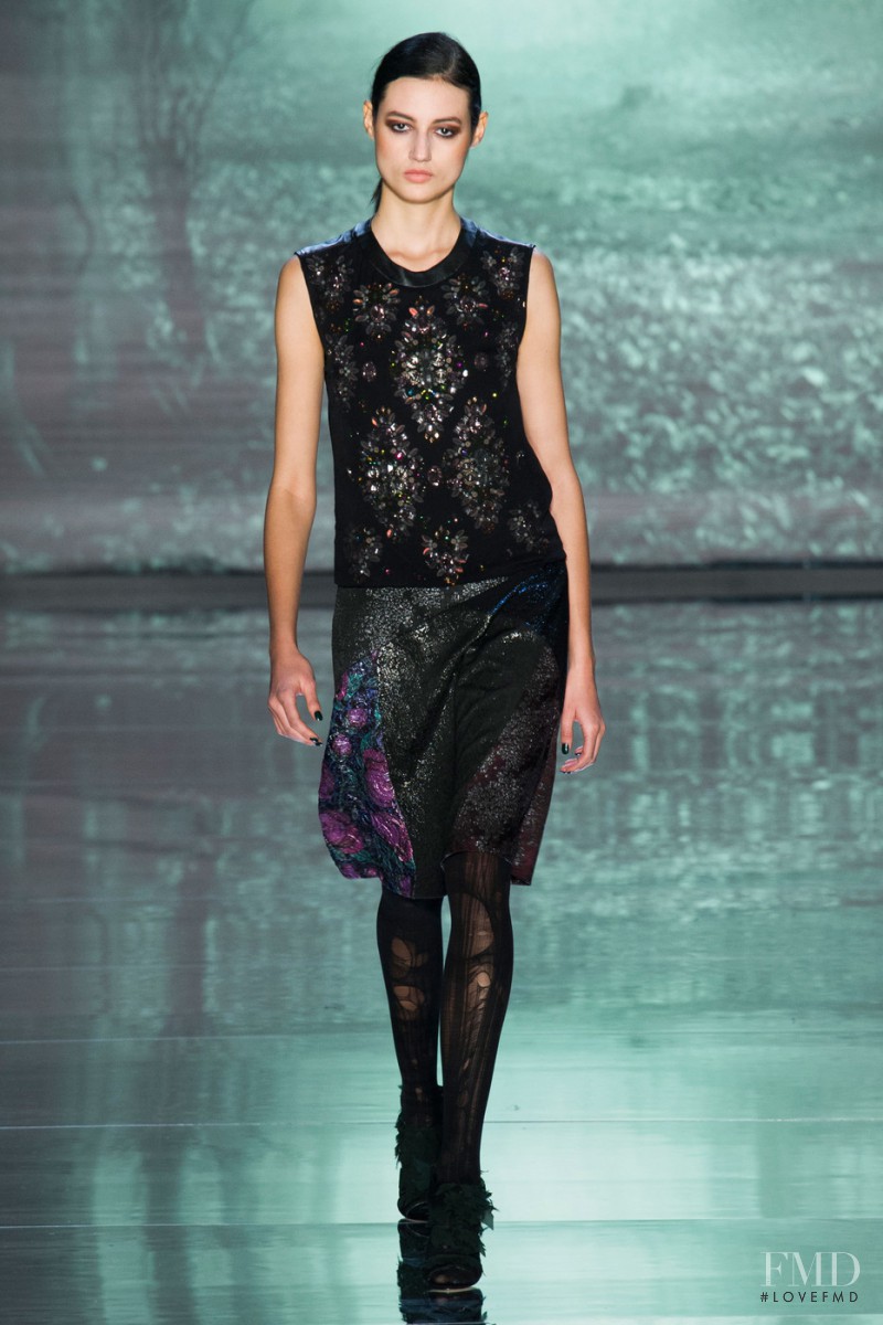 Bruna Ludtke featured in  the Nicole Miller fashion show for Autumn/Winter 2015