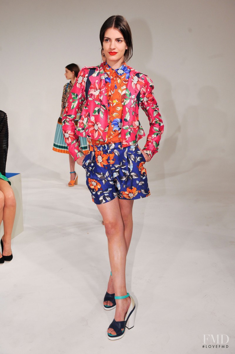 Rebecca Gobbi featured in  the Ostwald Helgason fashion show for Spring/Summer 2014