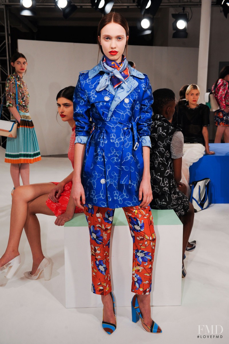 Haley Sutton featured in  the Ostwald Helgason fashion show for Spring/Summer 2014