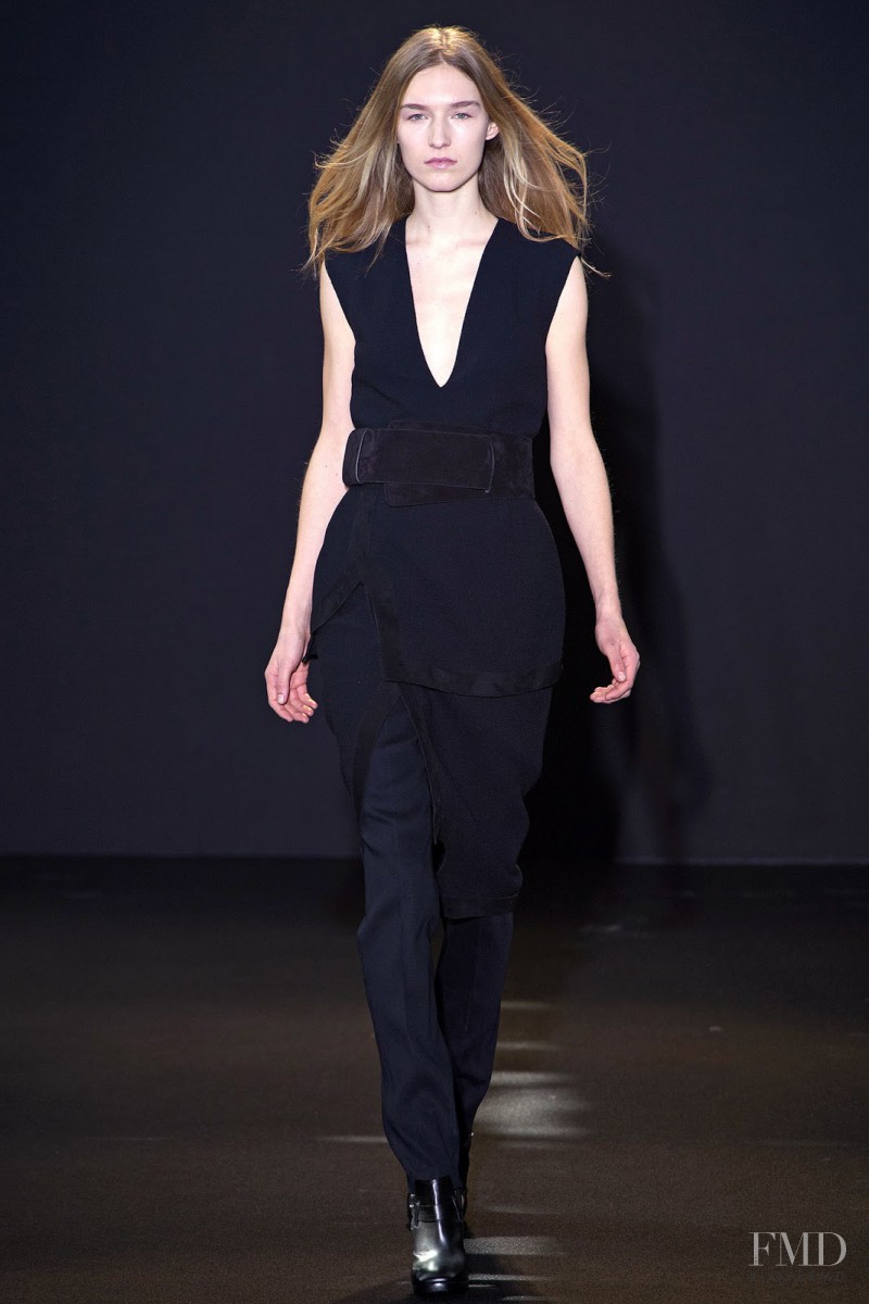 Manuela Frey featured in  the Costume National fashion show for Autumn/Winter 2013