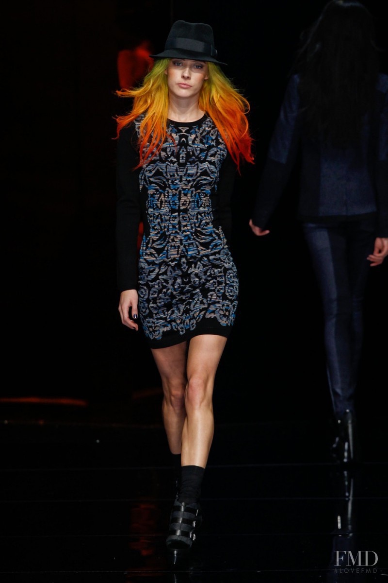 Chloe Norgaard featured in  the Nicole Miller fashion show for Autumn/Winter 2013