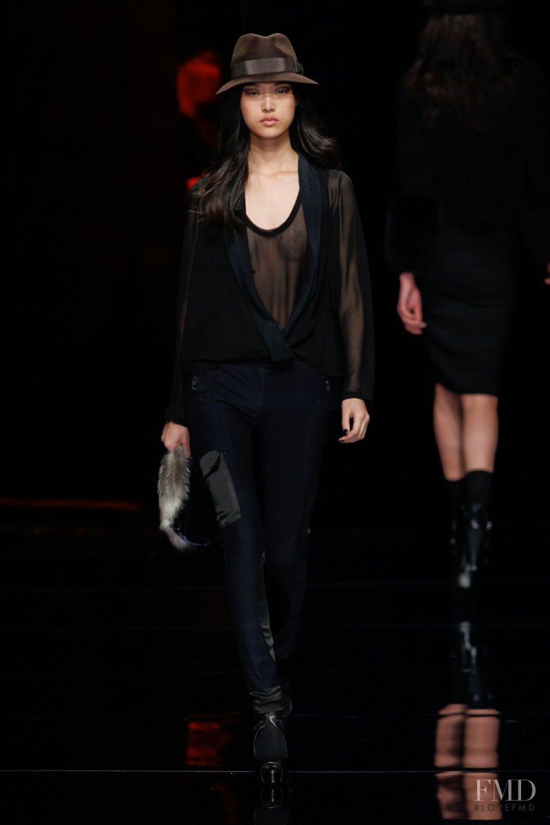 Tian Yi featured in  the Nicole Miller fashion show for Autumn/Winter 2013