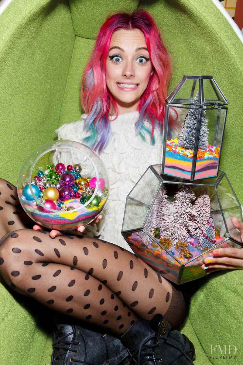 Chloe Norgaard featured in  the Nasty Gal catalogue for Holiday 2013
