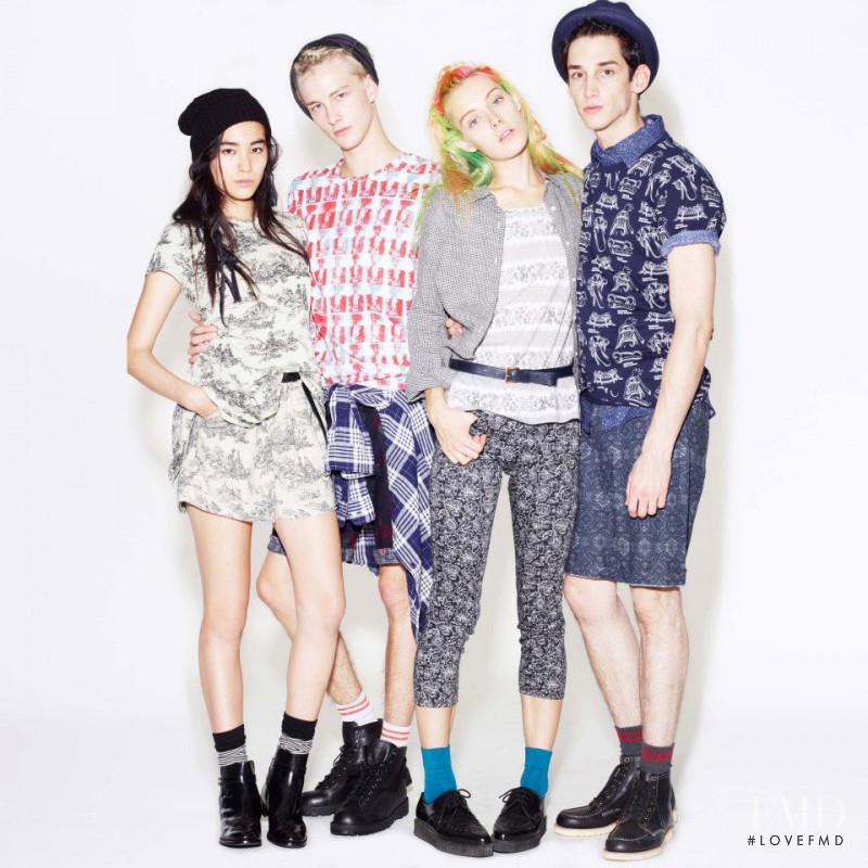 Chloe Norgaard featured in  the Uniqlo lookbook for Spring/Summer 2013