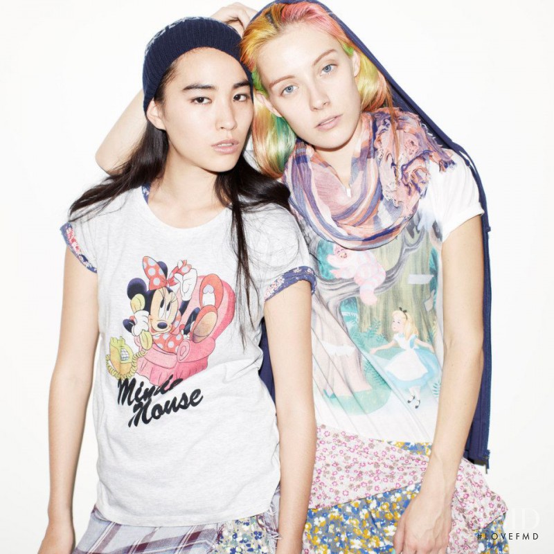 Chloe Norgaard featured in  the Uniqlo lookbook for Spring/Summer 2013