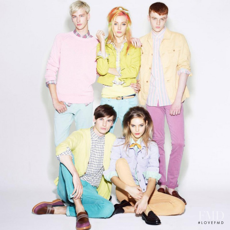 Chloe Norgaard featured in  the Uniqlo lookbook for Spring/Summer 2013