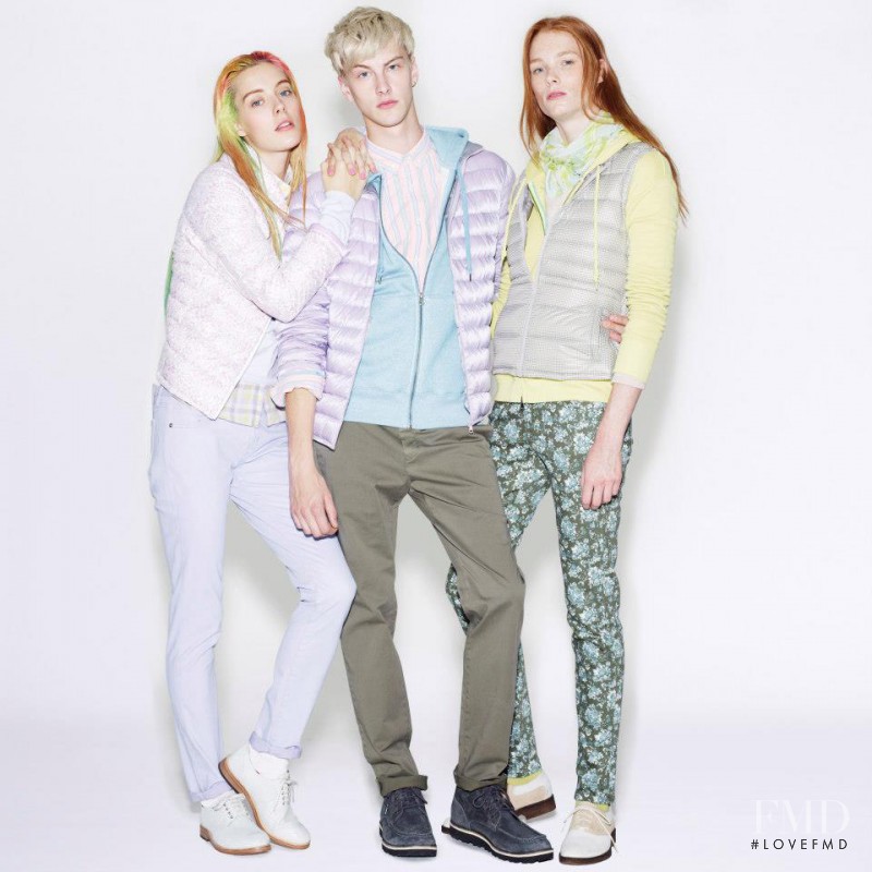 Chloe Norgaard featured in  the Uniqlo lookbook for Spring/Summer 2013