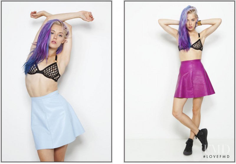 Chloe Norgaard featured in  the Love Leather lookbook for Spring/Summer 2013