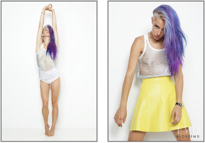 Chloe Norgaard featured in  the Love Leather lookbook for Spring/Summer 2013