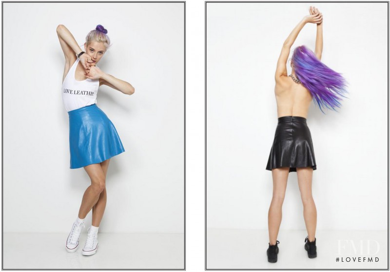 Chloe Norgaard featured in  the Love Leather lookbook for Spring/Summer 2013