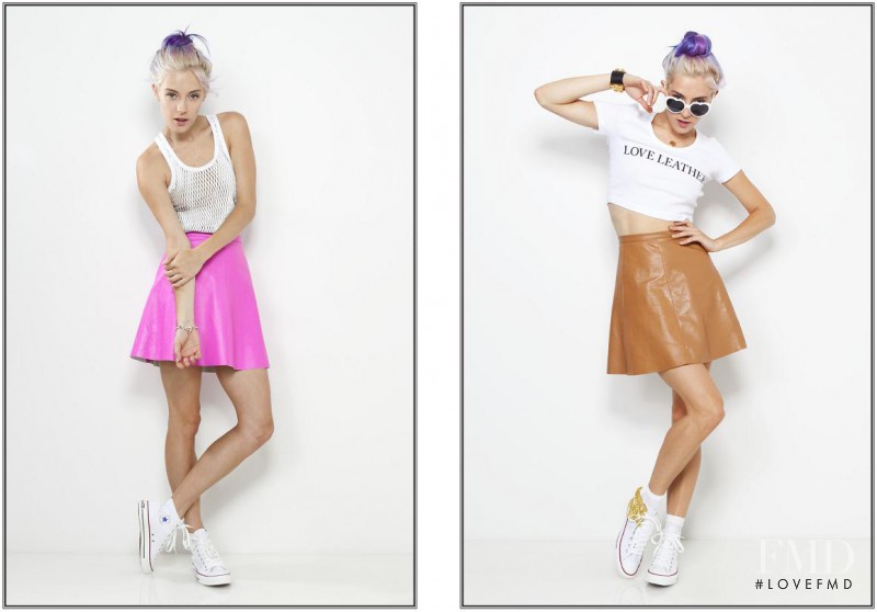Chloe Norgaard featured in  the Love Leather lookbook for Spring/Summer 2013