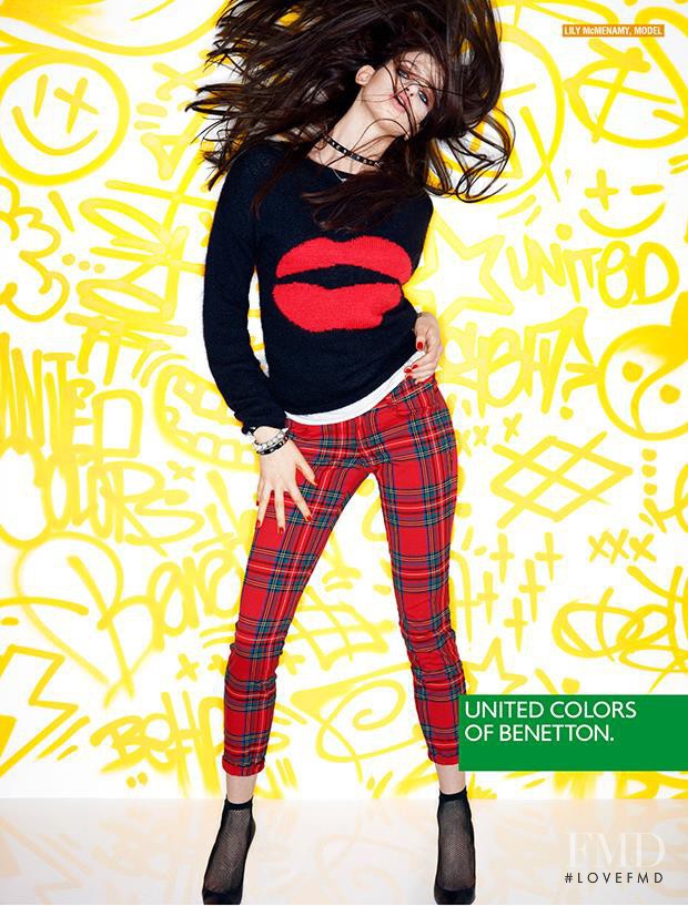 Lily McMenamy featured in  the United Colors of Benetton advertisement for Autumn/Winter 2013