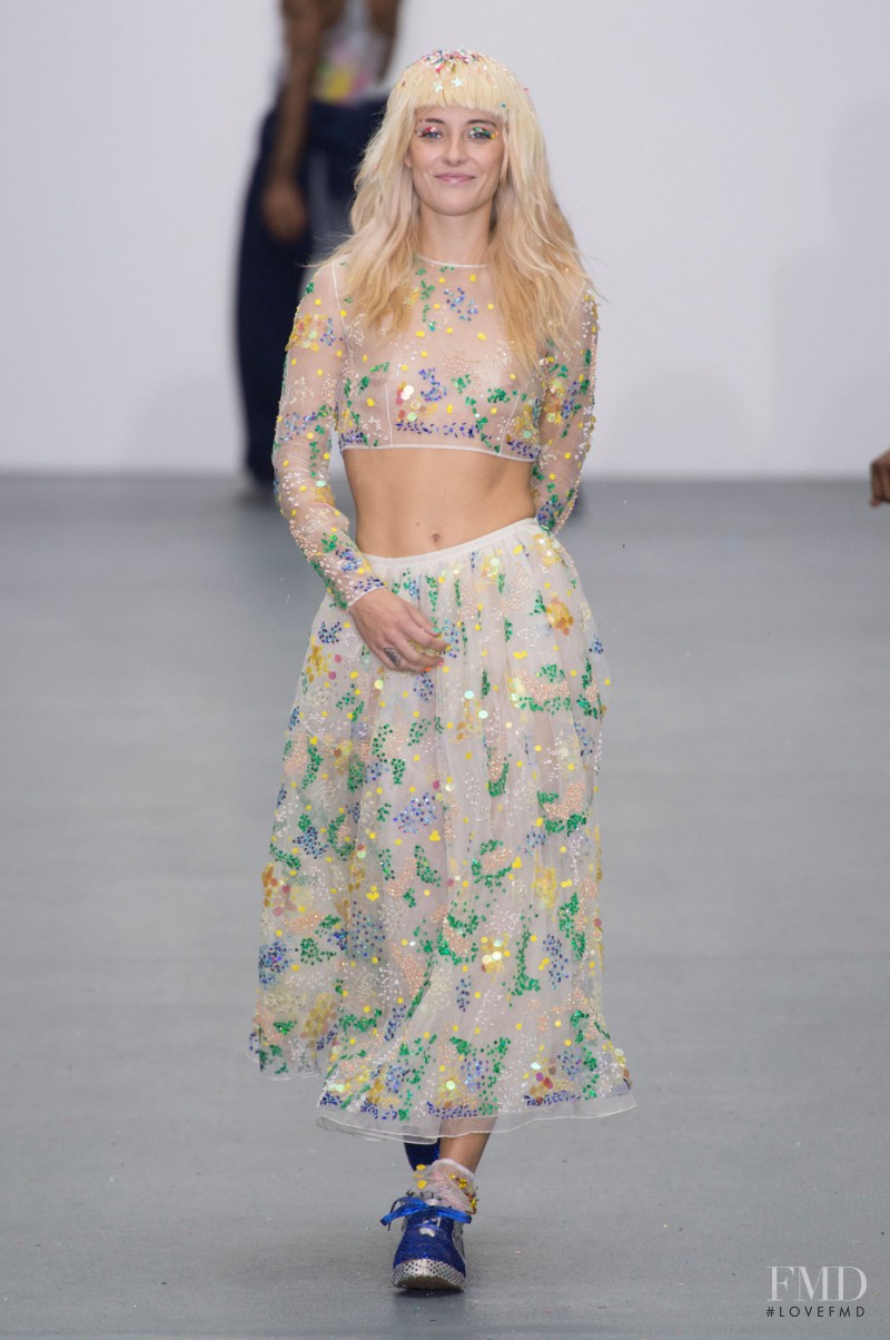 Chloe Norgaard featured in  the Ashish fashion show for Spring/Summer 2016